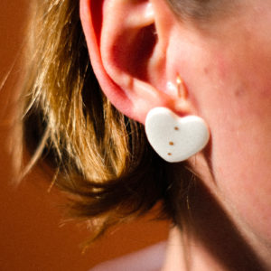 Gros coeurs *Blanc et or*